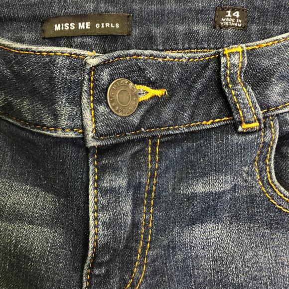 Miss Me Girls Ankle Skinny Jeans On Streak 14 Girls High Rise - Picture 5 of 6